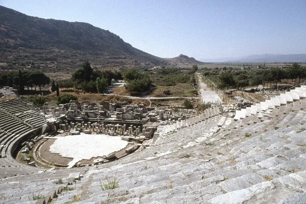Seats of the Great Theatre of Ephesus and Harbour Street