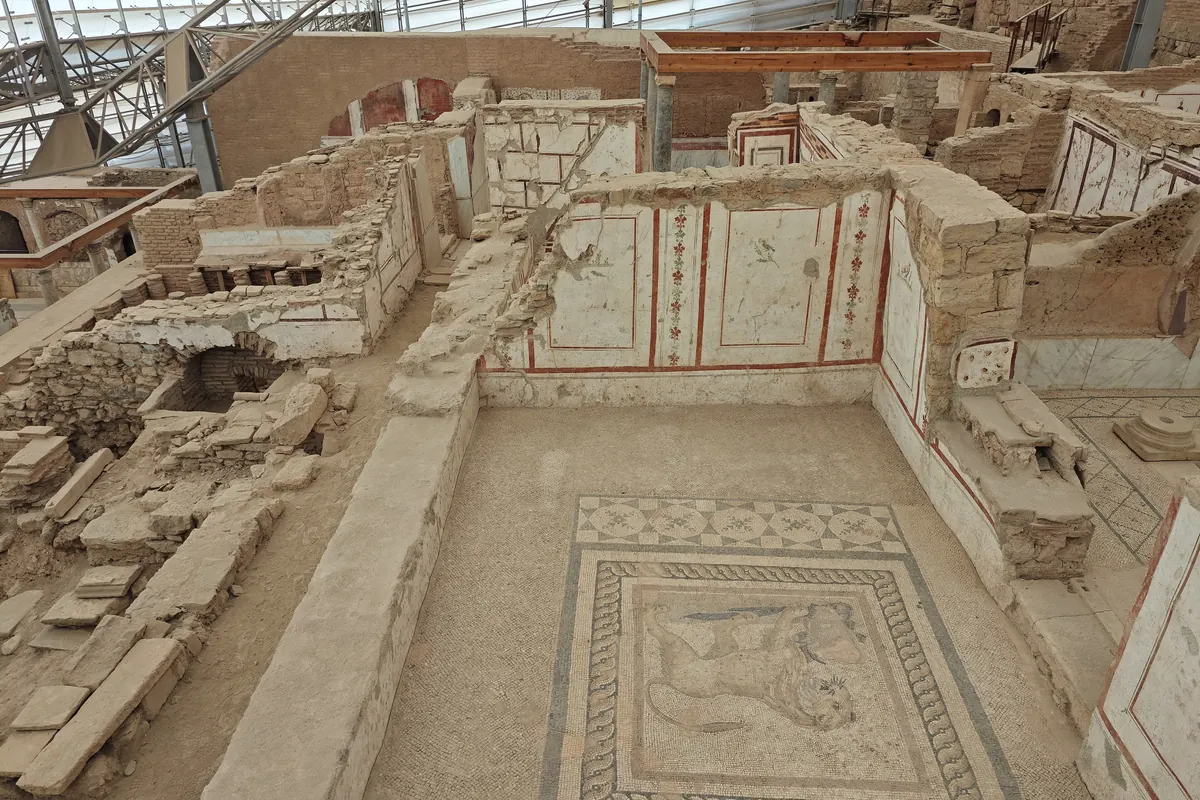 Mosaic floors and wall paintings in the Terrace Houses of Ephesus